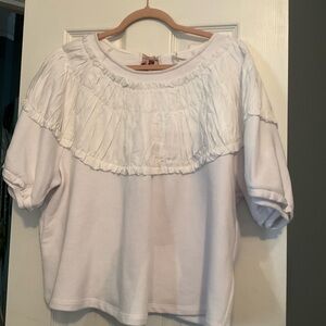 By Anthropologie tie-back ruched blouse NWOT